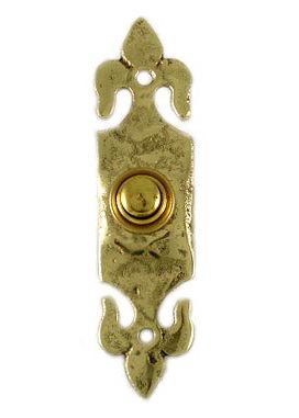 Kirkpatrick 1761 Brass Fleur de Lys Bell Push