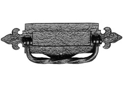 Fleur de Lys Letterplate And Knocker