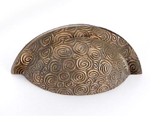 Antique Brass Nautilus Drawer Pull