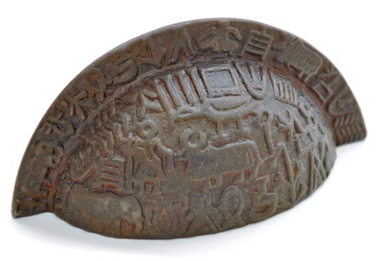 Antique Bronze Aztec Drawer Pull