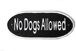 No Dogs Allowed Sign