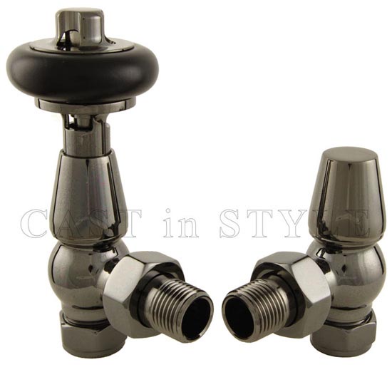 Faringdon Thermostatic Radiator Valve - Black Nickel TRV