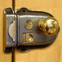 Cromwell Cast Iron and Brass Rim Latch Set