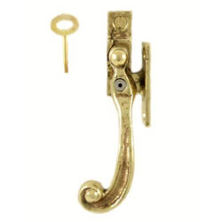 Kirkpatrick 1166 Brass Lockable Scroll Casement Fastener | Casement Fasteners