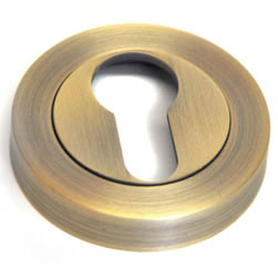 Euro Escutcheon - Matt Antique Brass Finish