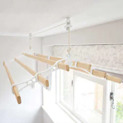 Six Lath Victorian Kitchen Maid® Pulley Clothes Airer