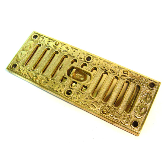 Brass Rectangle Air Vent Hit and Miss