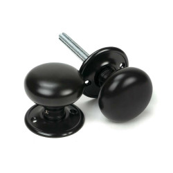 Aged Bronze Mushroom Knob Set
