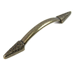 Antique Brass Gothic Nautilus Edged Iron Pull Handle