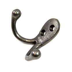 Double Loop Coat Hook - Lacquer Finish