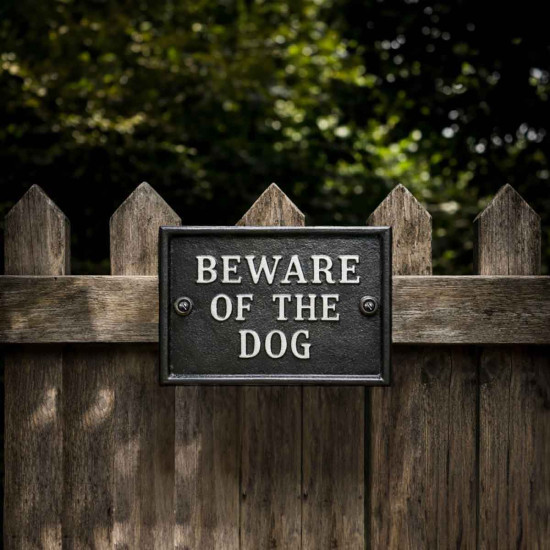 Beware Of The Dog Sign