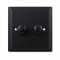 Black Double Dimmer Switch