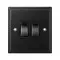Black Double Light Switch