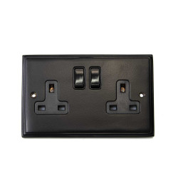 Black Double Socket
