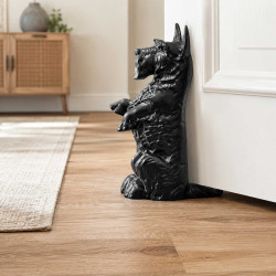 Black Scottie Dog Door Stop - Life Size*