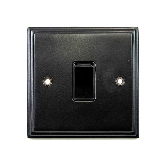 Black Single Light Switch