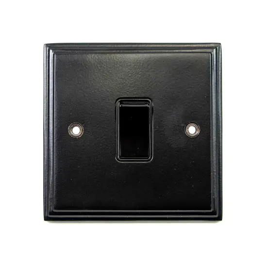 Black Single Light Switch