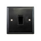 Black Single Light Switch