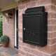 Black Wall Mounted Post Box