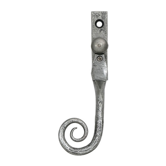 Blacksmith Pewter Patina Monkeytail Espagnolette Casement Fastener - Small