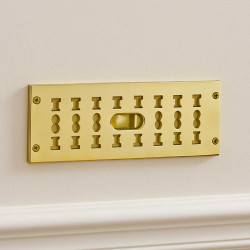 Brass Hit and Miss Narrow Air Vent