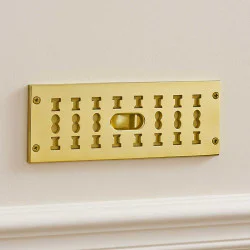 Brass Hit and Miss Narrow Air Vent
