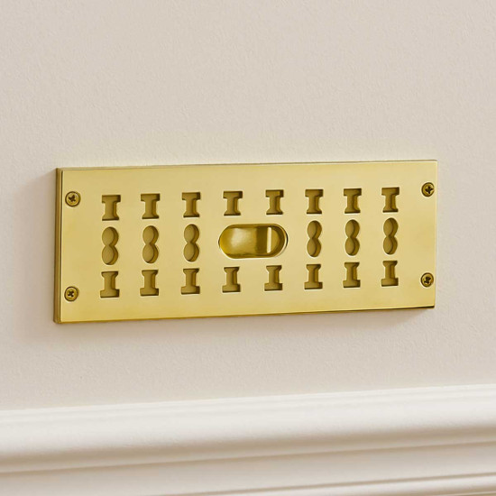 Brass Hit and Miss Narrow Air Vent