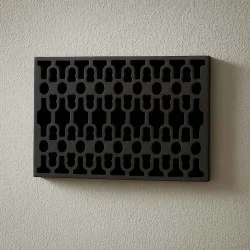 Cast Iron Double Brick Air Vent - Black Finish