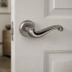 Colchester Lever Door Handle on a Radius Edged Rose - Distressed Silver Finish