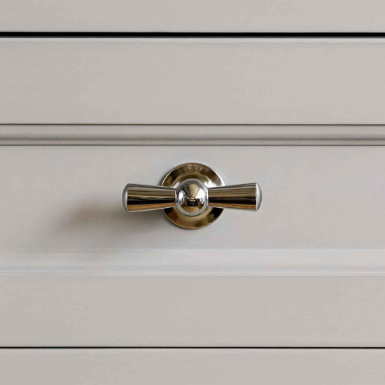 Croft 5101 Polished Nickel Crossed Cupboard Knob