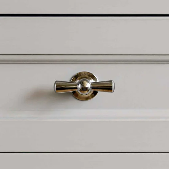 Croft 5101 Polished Nickel Crossed Cupboard Knob