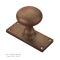 Croft 6506 Cushion Door Knob on Backplate