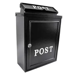Wall Mounted Post Box - White Text