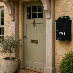 Wall Mounted Post Box - White Text