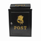 Rose Wall Mounted Post Box - Gold Finish