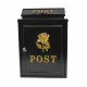 Rose Wall Mounted Post Box - Gold Finish