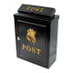 Rose Wall Mounted Post Box - Gold Finish