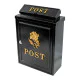 Rose Wall Mounted Post Box - Gold Finish