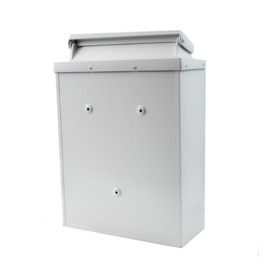 Silver Rose Wall Mounted Post Box - White Finish