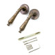 Hammered Regent Antique Brass Lever Door Handle
