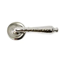 Hammered Regent Polished Nickel Lever Door Handle