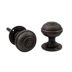 Bloxwich Door Knobs - Aged Bronze Finish