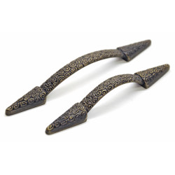 Antique Brass Gothic Nautilus Pull Handle