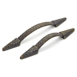 Antique Brass Gothic Nautilus Pull Handle