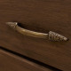 Antique Brass Gothic Nautilus Edged Iron Pull Handle