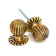 Flower Mortice Knob Set - Brass Finish