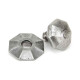 Blacksmith Pewter Patina Octagonal Centre Door Knob - External