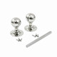 Hammered Ball Door Knobs - Polished Nickel