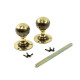 Hammered Ball Door Knobs - Aged Brass