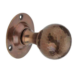 Hammered Ball Door Knobs - Antique Brass